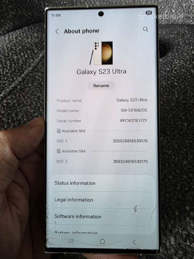 Samsung galaxy S23 ultra 256gb - nuotraukos Nr. 7