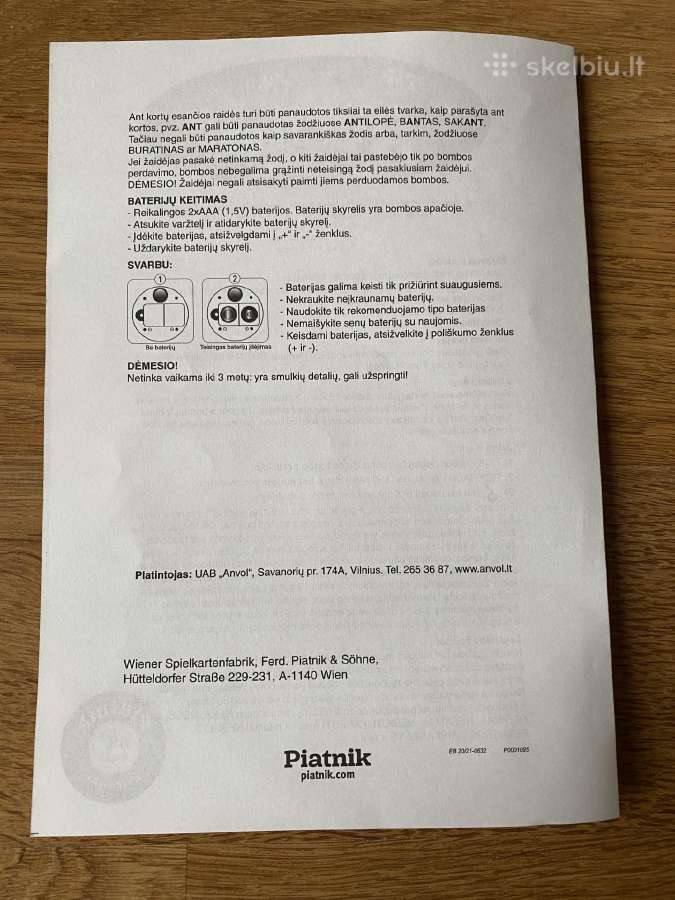 Stalo žaidimas Piatnik Tik Tak Bumm - nuotraukos Nr. 5