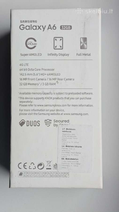 Samsung Galaxy A6 32gb - nuotraukos Nr. 6