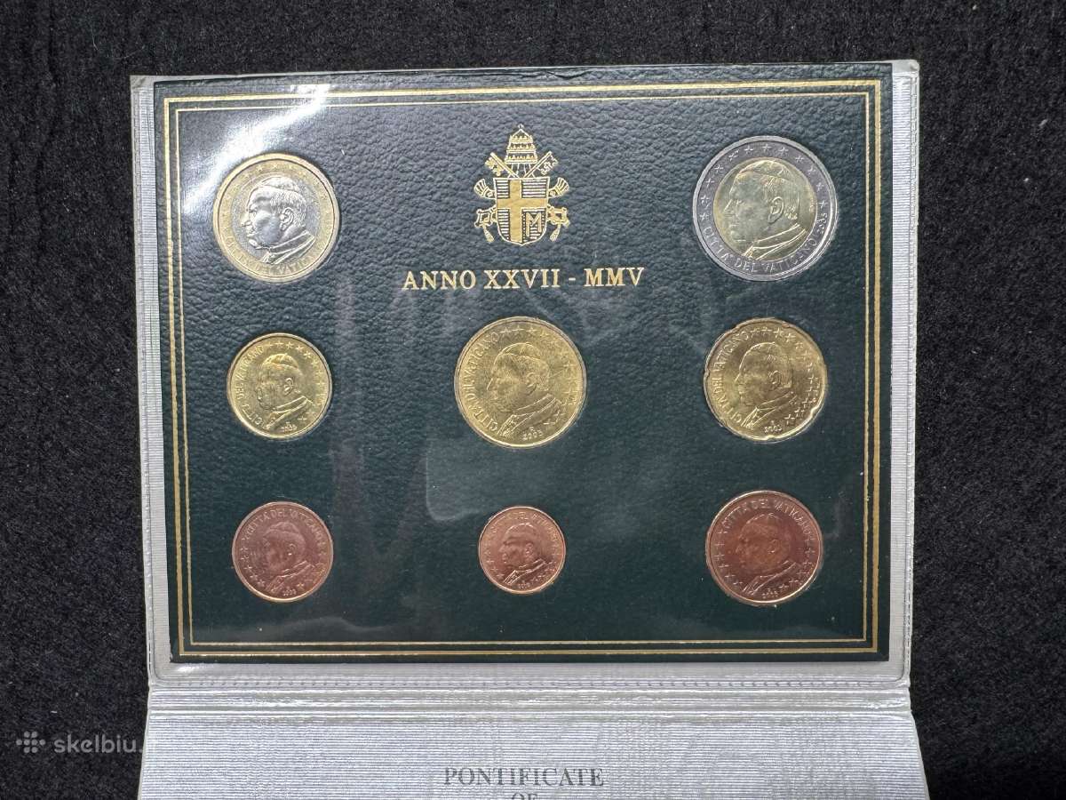2005 metų Vatikano eurų rinkinys Bu kortelėje - nuotraukos Nr. 2