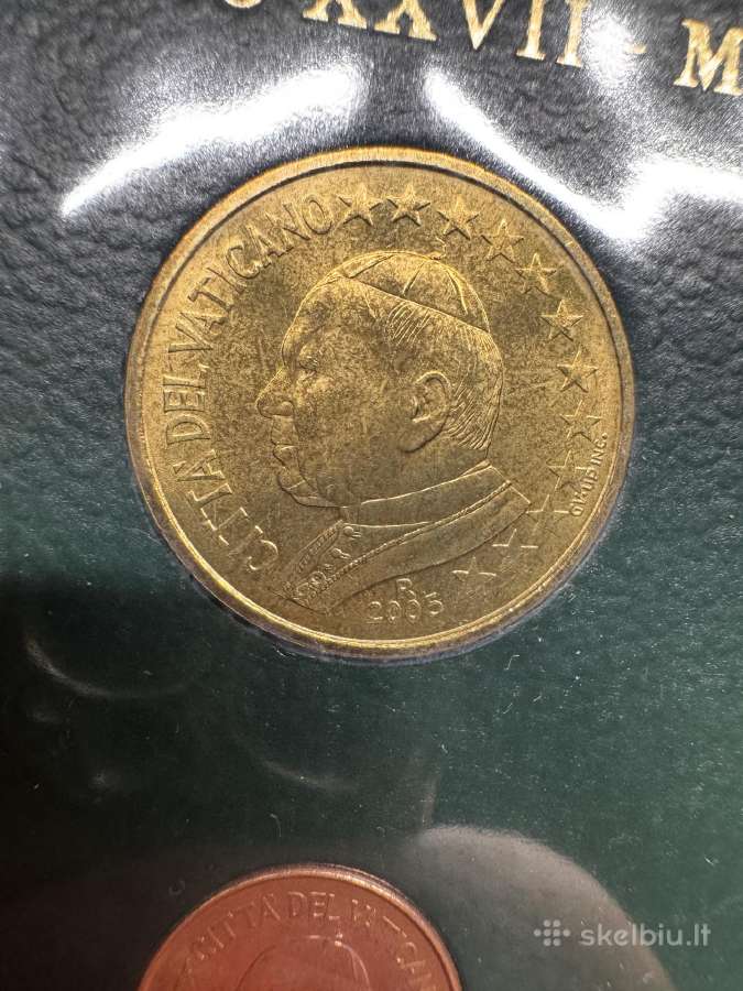 2005 metų Vatikano eurų rinkinys Bu kortelėje - nuotraukos Nr. 5