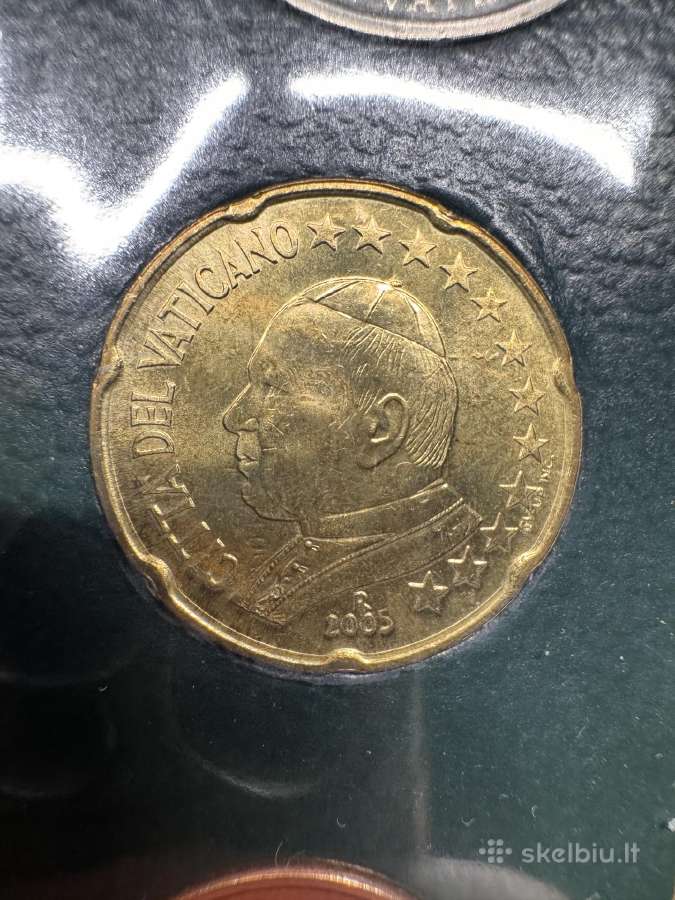 2005 metų Vatikano eurų rinkinys Bu kortelėje - nuotraukos Nr. 6