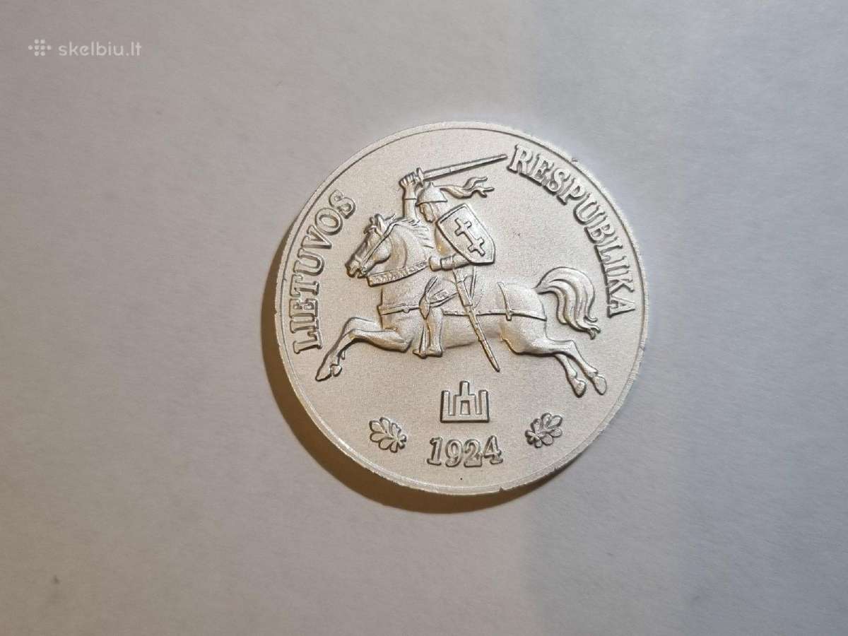 10 Litų 1924m Bandyminė moneta nebuvo išleista. - nuotraukos Nr. 2