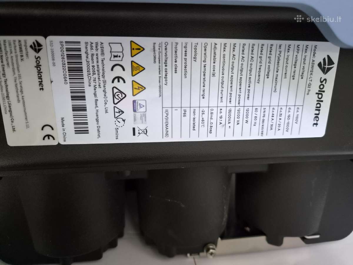 Solplanet Asw12k-LT-g2 Pro 12 kw – 3-fas - nuotraukos Nr. 2