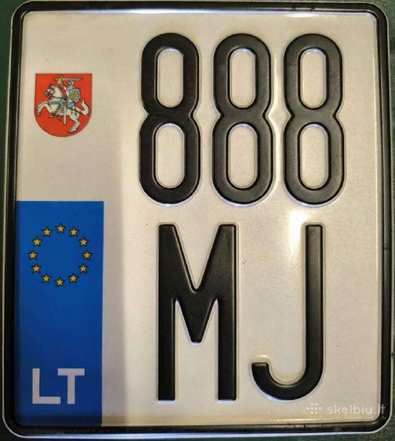 Parduodami motociklo numeriai 888, 444, 111, 911 - nuotraukos Nr. 3