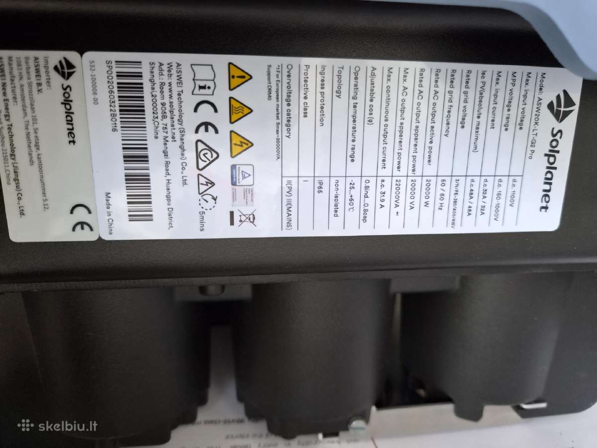 Solplanet Asw20k-LT-g2 Pro 20 kw inverteris - nuotraukos Nr. 2