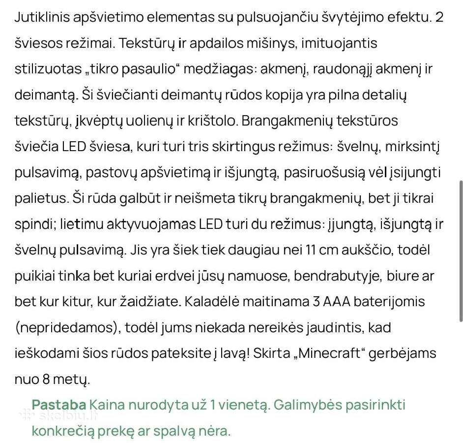 Stalinis šviestuvas Minecraft - nuotraukos Nr. 4