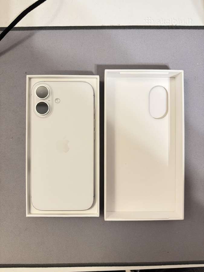 iPhone 16, 128 GB, Baltas, Battery health: 98% - nuotraukos Nr. 4