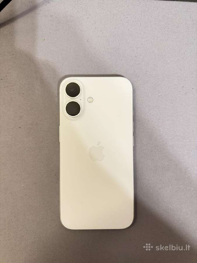 iPhone 16, 128 GB, Baltas, Battery health: 98% - nuotraukos Nr. 6