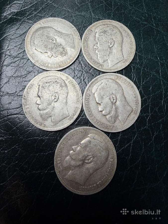 Originalios Rusijos imperijos 1 rublio monetos - nuotraukos Nr. 2