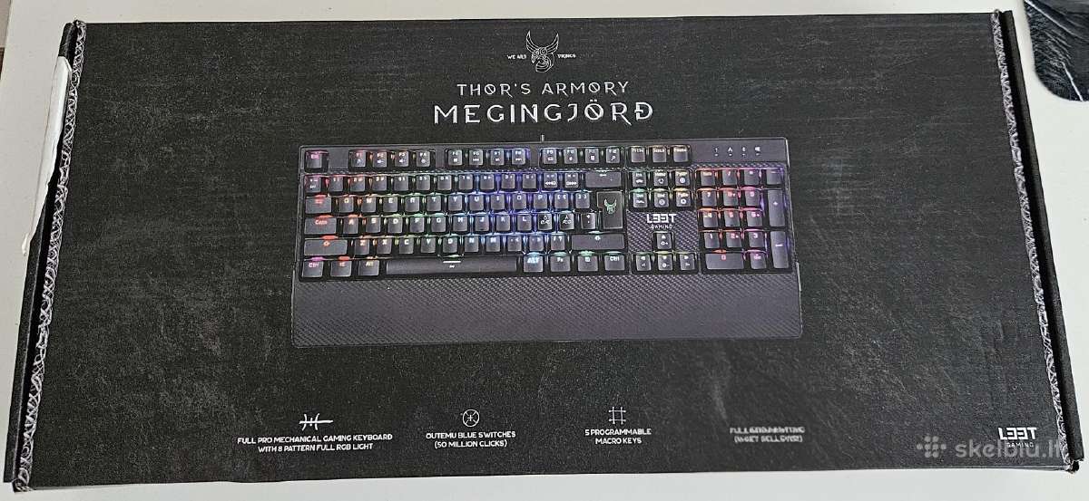 Mechaninė gaming klaviatūra L33t Viking Megingjord - nuotraukos Nr. 5