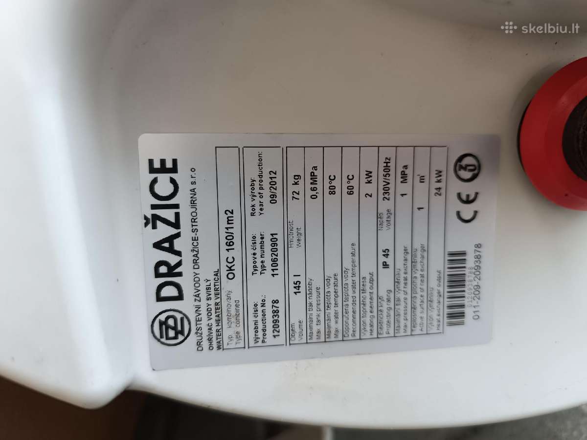 Dražice Okc 160/1m² kombinuotas boileris - nuotraukos Nr. 4