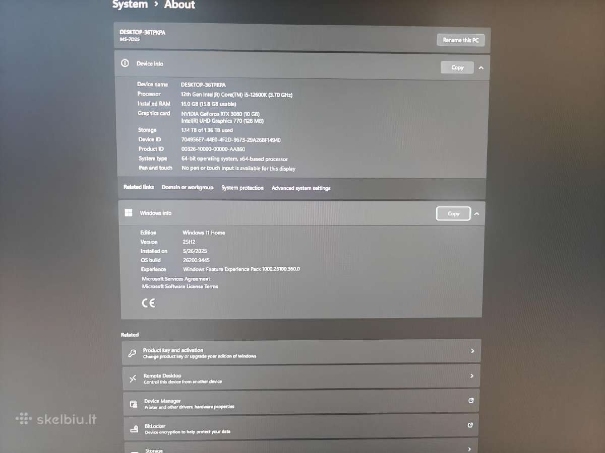 Rtx 3080 Pc su monitoriumi - nuotraukos Nr. 2