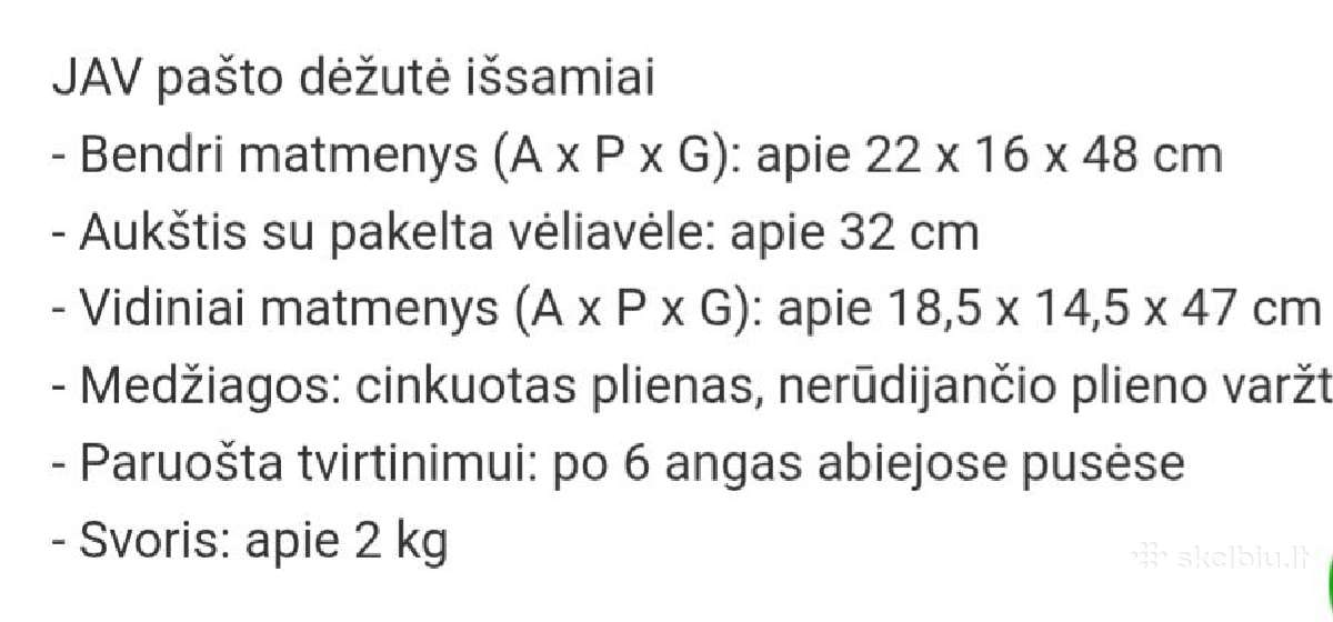Amerikietiška pašto dežutė - nuotraukos Nr. 2