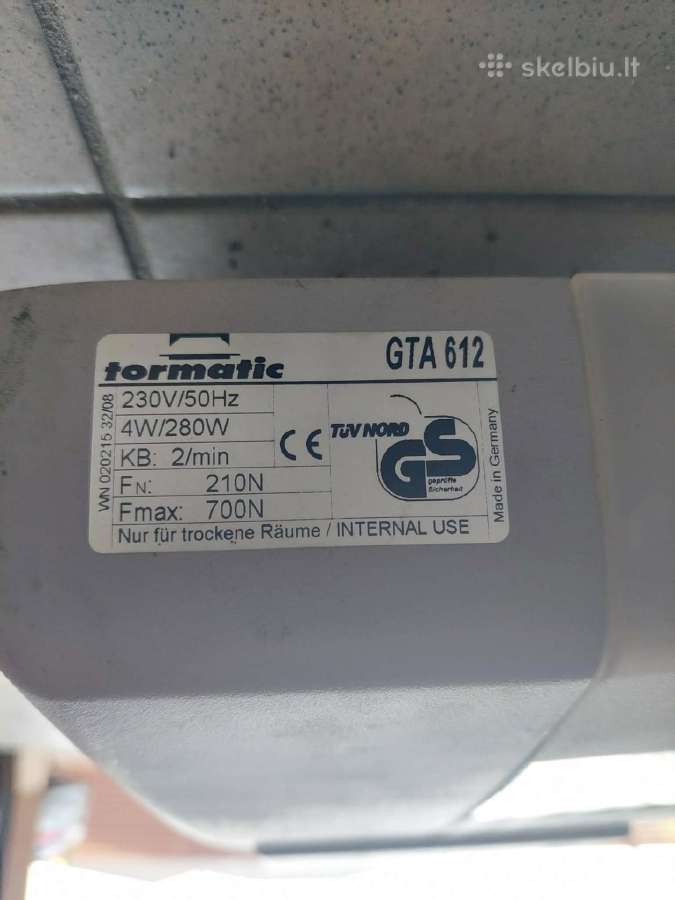Tormatic gta 216 garažų varto automatika - nuotraukos Nr. 2