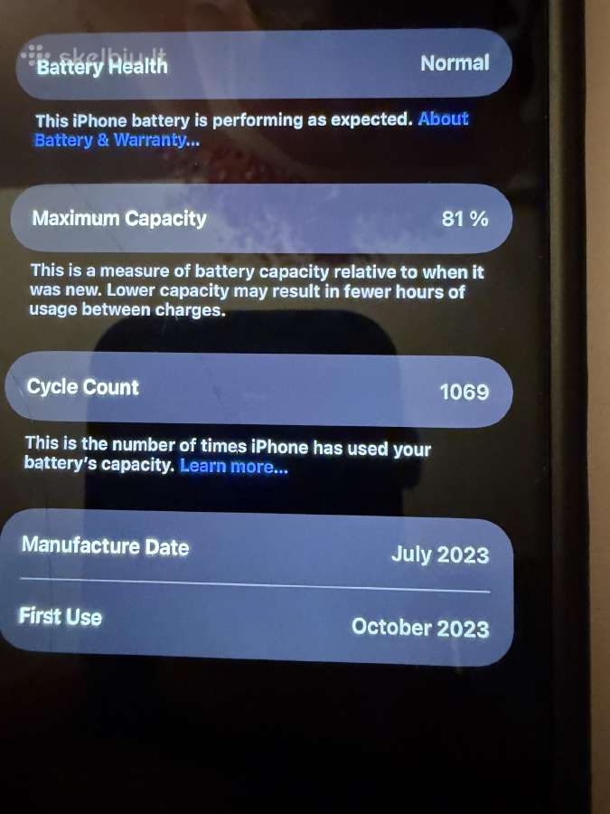 Parduodamas iPhone 15 pro 128gb 5G blue titanium - nuotraukos Nr. 6