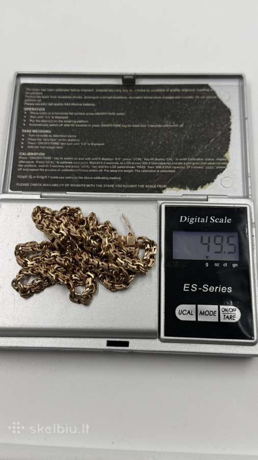 585 prabos auksinė Bismarck grandinėlė – 49,5 g - nuotraukos Nr. 7