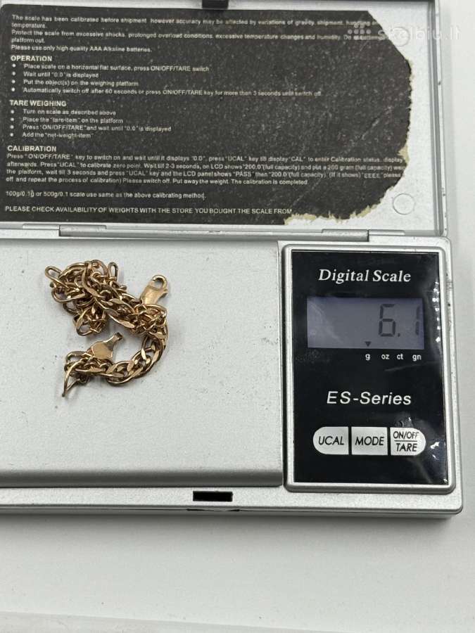 585 prabos auksinė apyrankė – 6,1 g 22 cm - nuotraukos Nr. 3