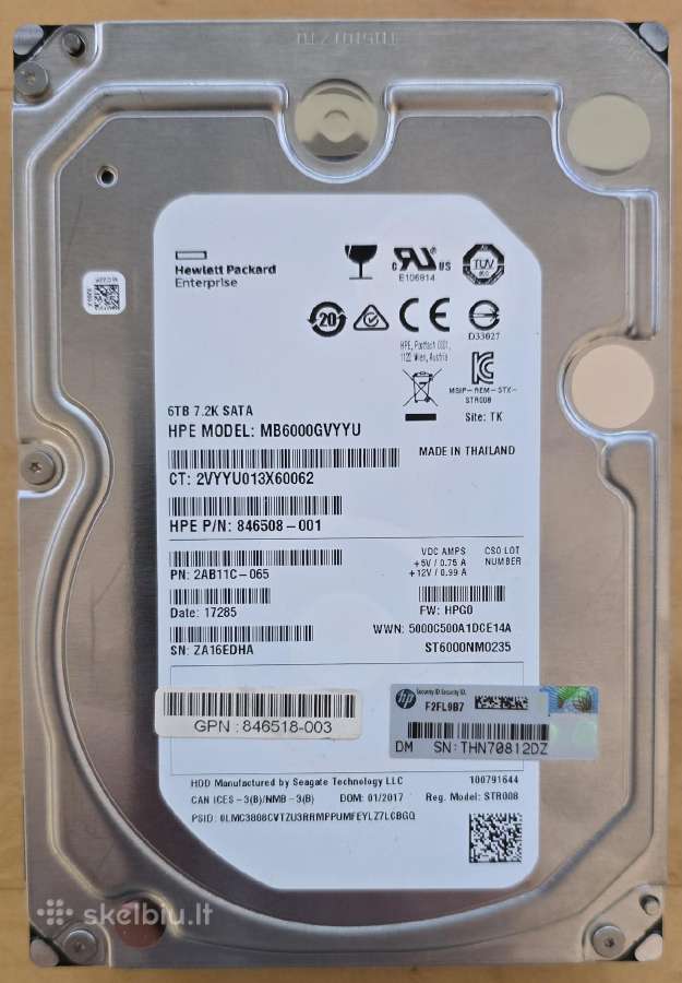 3.5" Sata HDD 4tb 5tb 6tb 8tb 10tb 12tb 14-32tb - nuotraukos Nr. 14