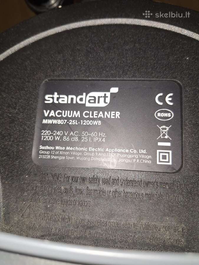 Standart 1200w siurblys 25l - nuotraukos Nr. 2