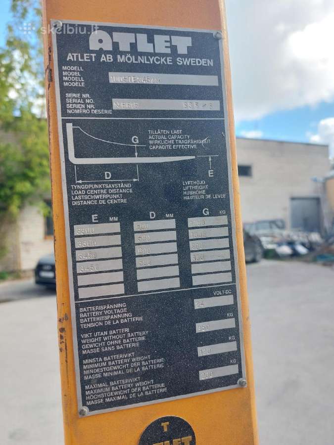 Akumuliatorinis palečių pakrovėjas - nuotraukos Nr. 3