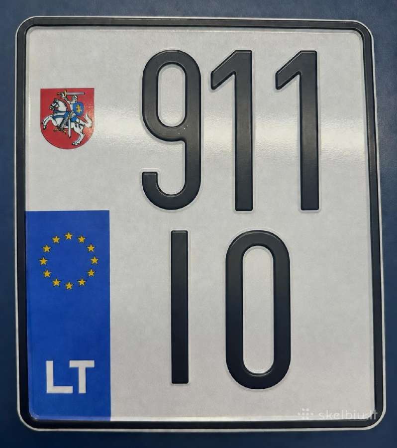 Parduodami motociklo numeriai 888, 444, 111, 911 - nuotraukos Nr. 4