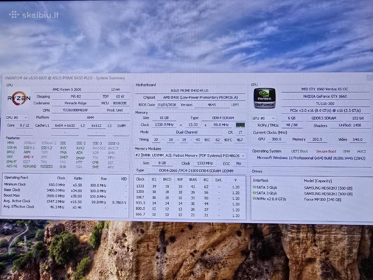 Gaming Pc Ryzen 5 ,1660 6gb, 16gb - nuotraukos Nr. 4