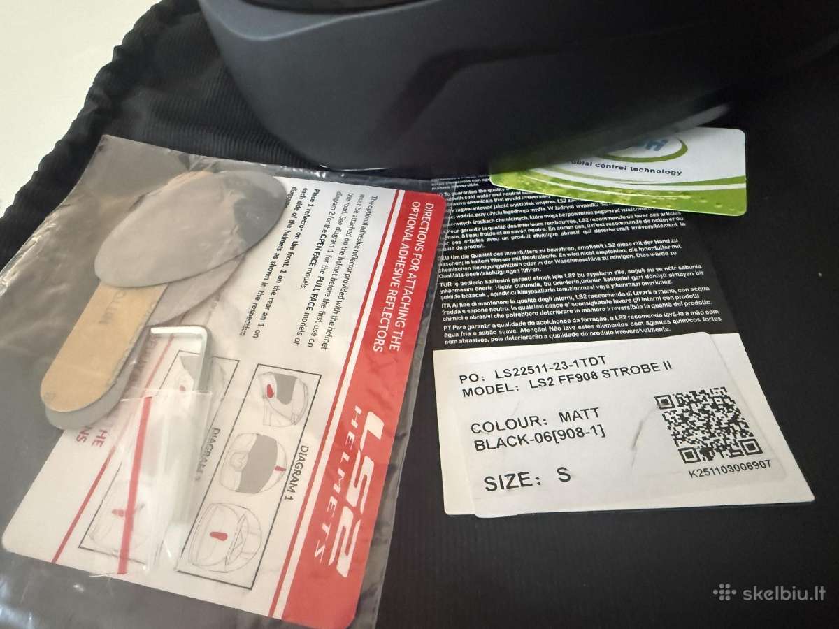 Modulinis šalmas Ls2 Strobe II Ff908 Matt Black S - nuotraukos Nr. 4