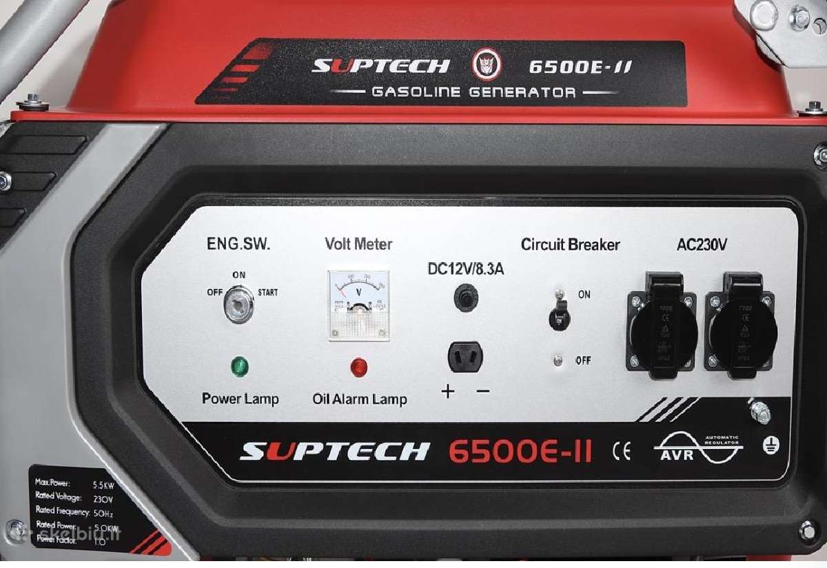Benzininis generatorius Suptech 6500e-II vienvazis - nuotraukos Nr. 5