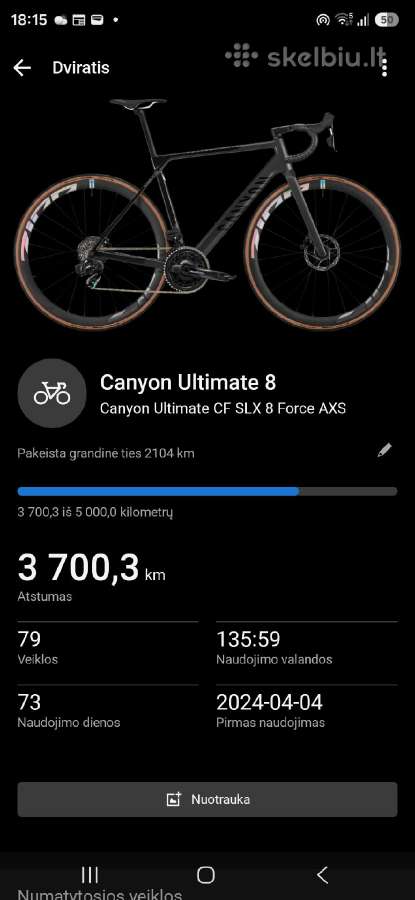 Canyon Ultimate CF SLX 8 Force AXS 2024, S - nuotraukos Nr. 26