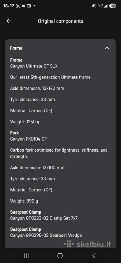 Canyon Ultimate CF SLX 8 Force AXS 2024, S - nuotraukos Nr. 21