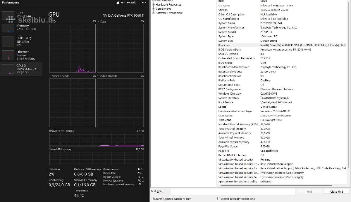 I7-8700k + 3060ti - nuotraukos Nr. 5