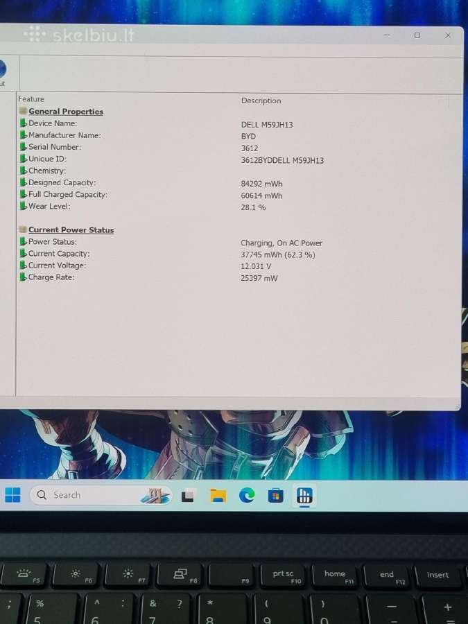 Dell Xps 15 9510 i7 Rtx 3050ti 4k - nuotraukos Nr. 11