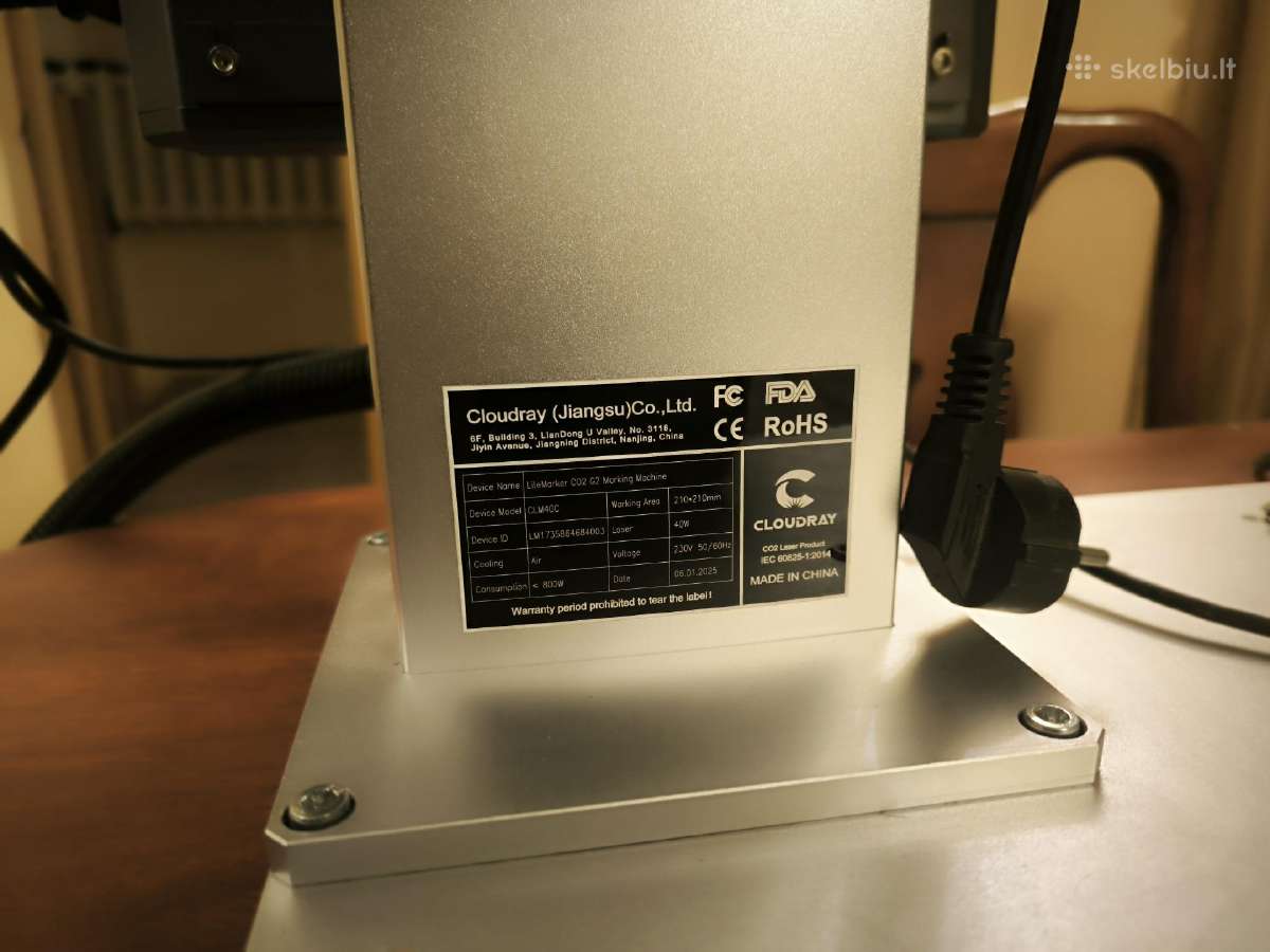 Co2 Galvo lazerinės graviravimo staklės Cloudray - nuotraukos Nr. 6