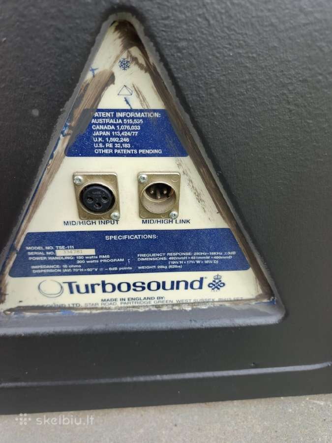 Garso kolonėlės Turbosound tse-111 - nuotraukos Nr. 6