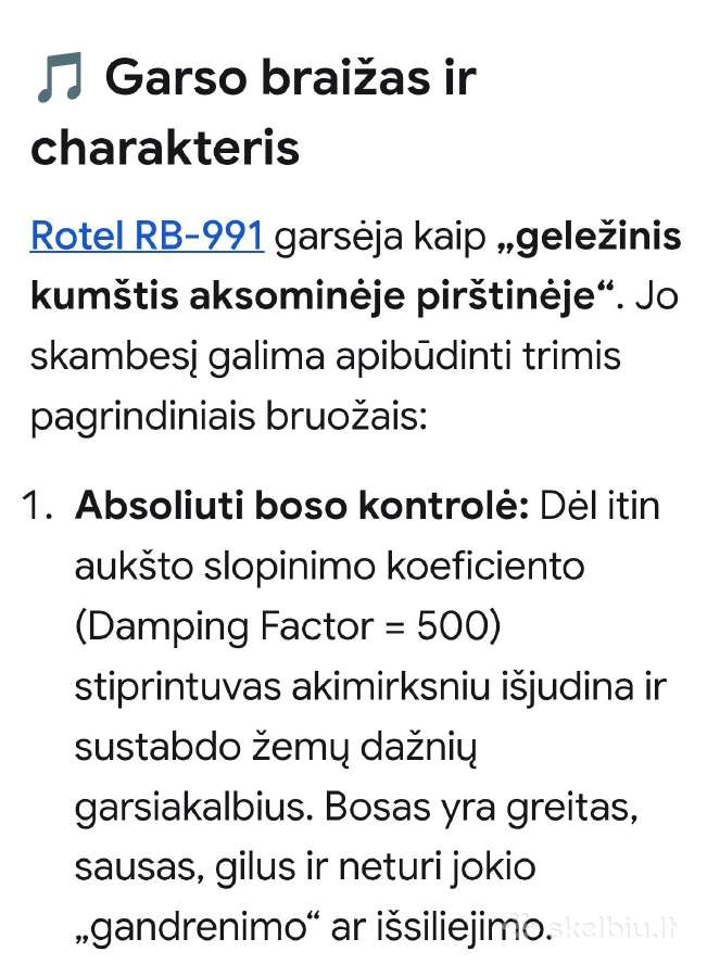 Rotel Rb-991 galios stiprintuvas - nuotraukos Nr. 17