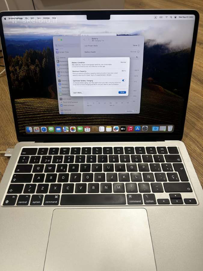 Mackbook Air M2 256gb 8gb RAM, battery 95 - nuotraukos Nr. 2