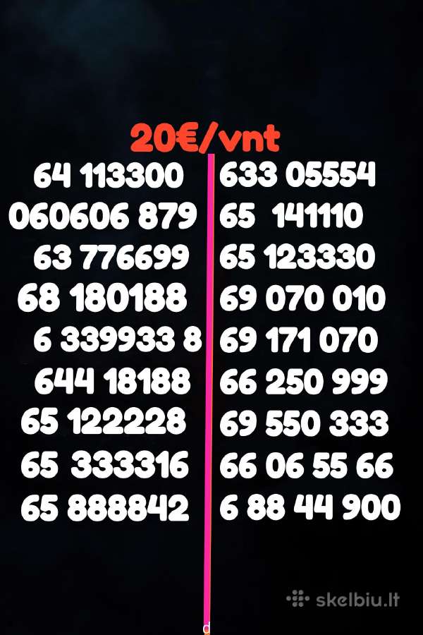 100 vnt gražių numerių 20/30€+akcija, Išpardavimas - nuotraukos Nr. 3