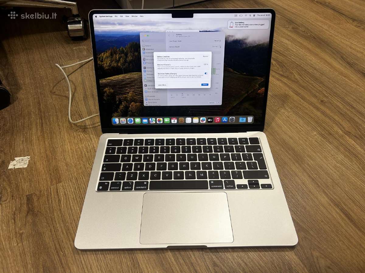 MacBook Air M2 16gb RAM, 256gb SSD, battery 100 - nuotraukos Nr. 2