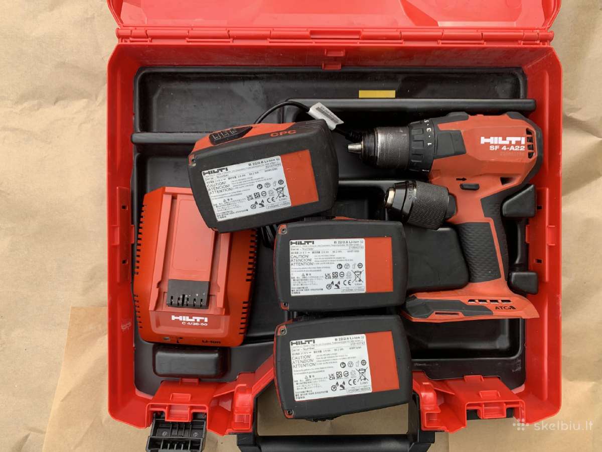Hilti suktukas, akumuliatoriai, įkrovikliai - nuotraukos Nr. 2