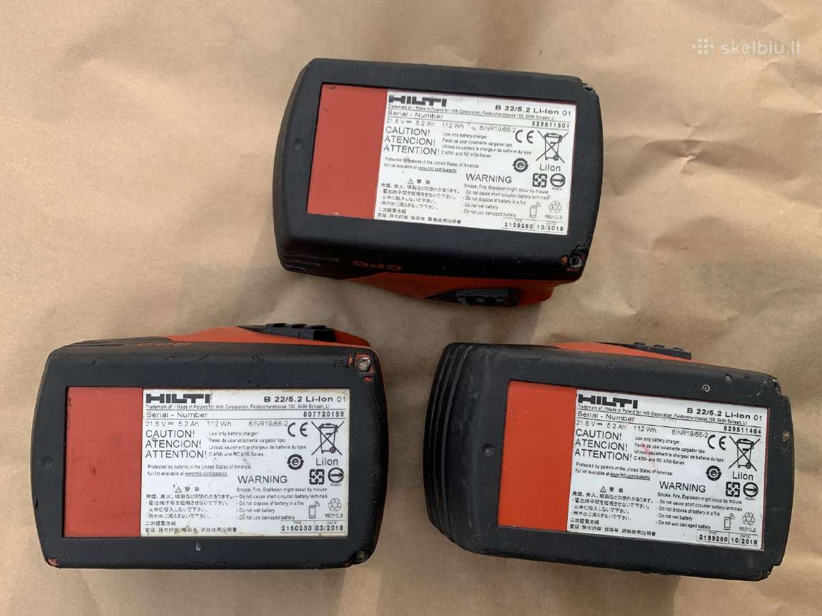 Hilti suktukas, akumuliatoriai, įkrovikliai - nuotraukos Nr. 7