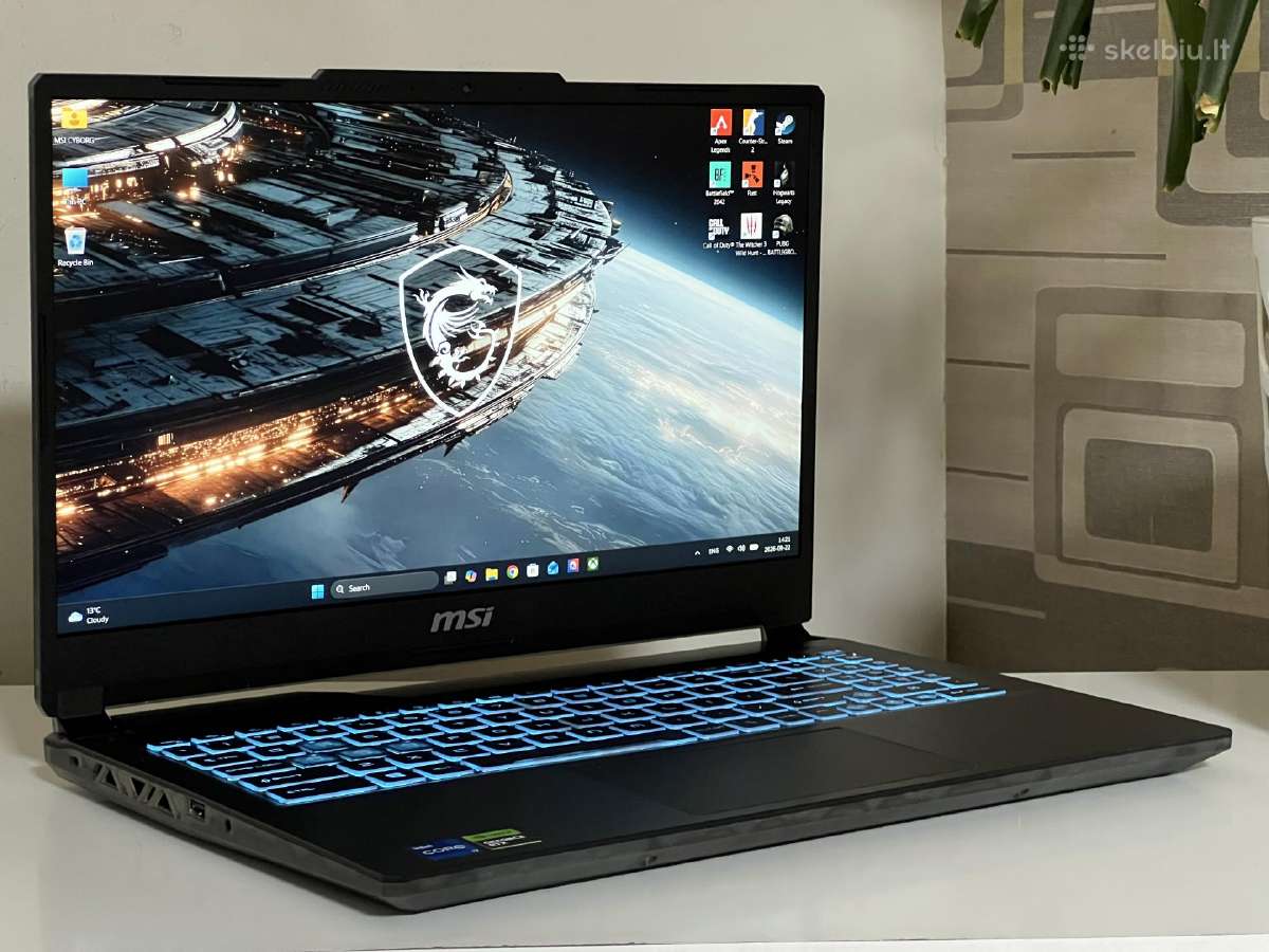 Parduodamas Msi Cyborg su Rtx 4060, I7-12k, 144hz. - nuotraukos Nr. 2