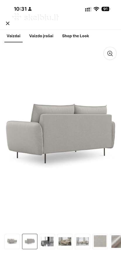Cosmopolitan Design Vienna sofa sviesiai pilka - nuotraukos Nr. 3