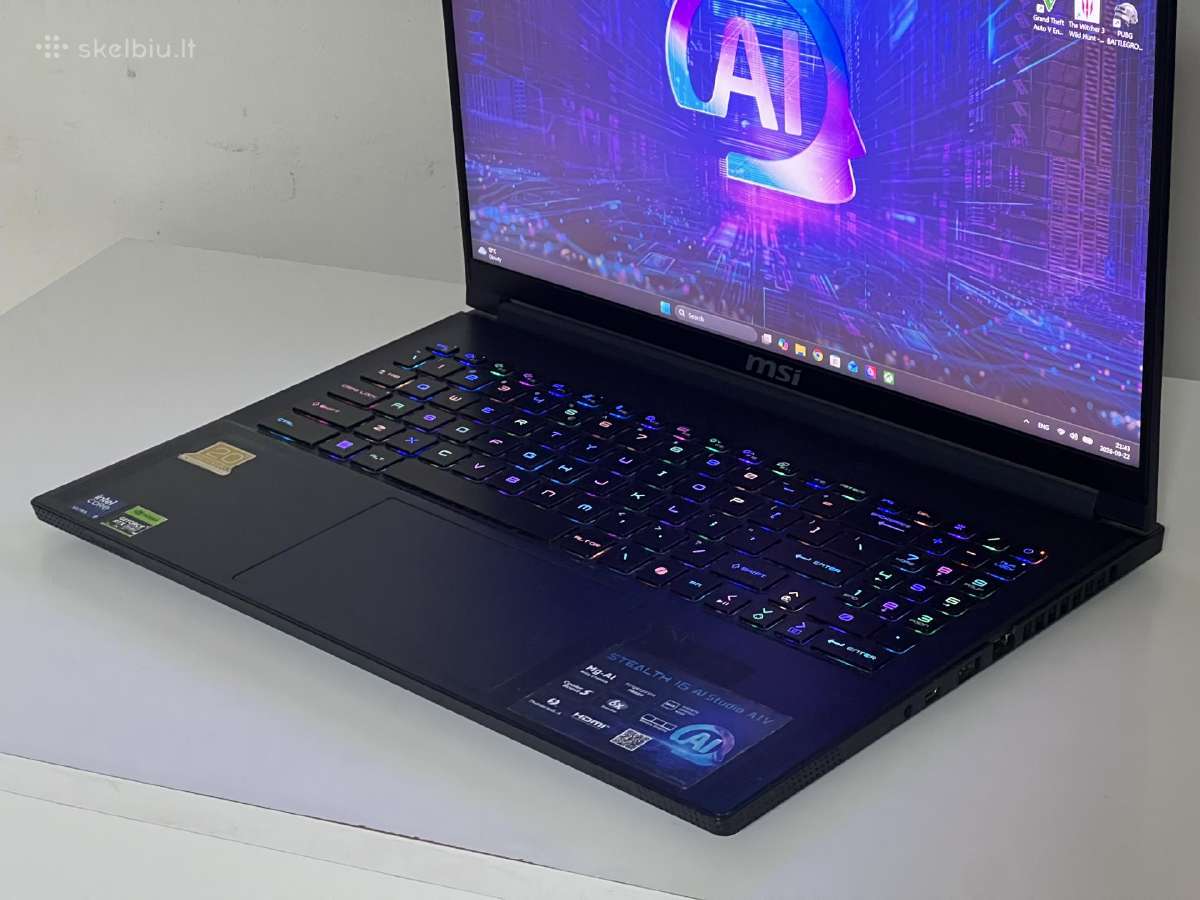 Parduodamas Msi Stealth su Rtx 4070 Ultra 9, 240hz - nuotraukos Nr. 4