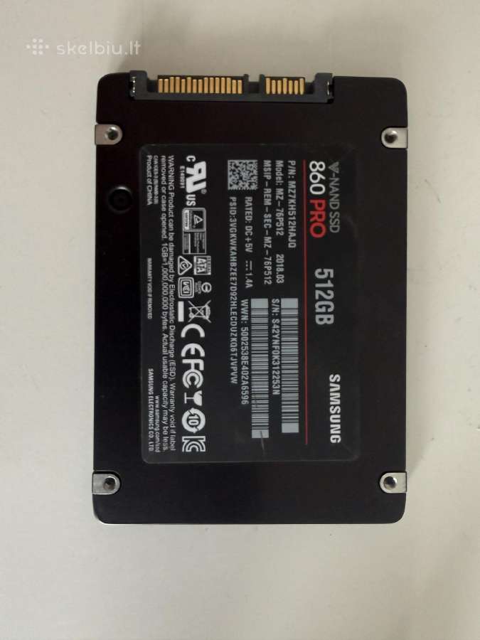 Naudoti Sata SSD diskai 480 GB–1 TB, įvairūs model - nuotraukos Nr. 5