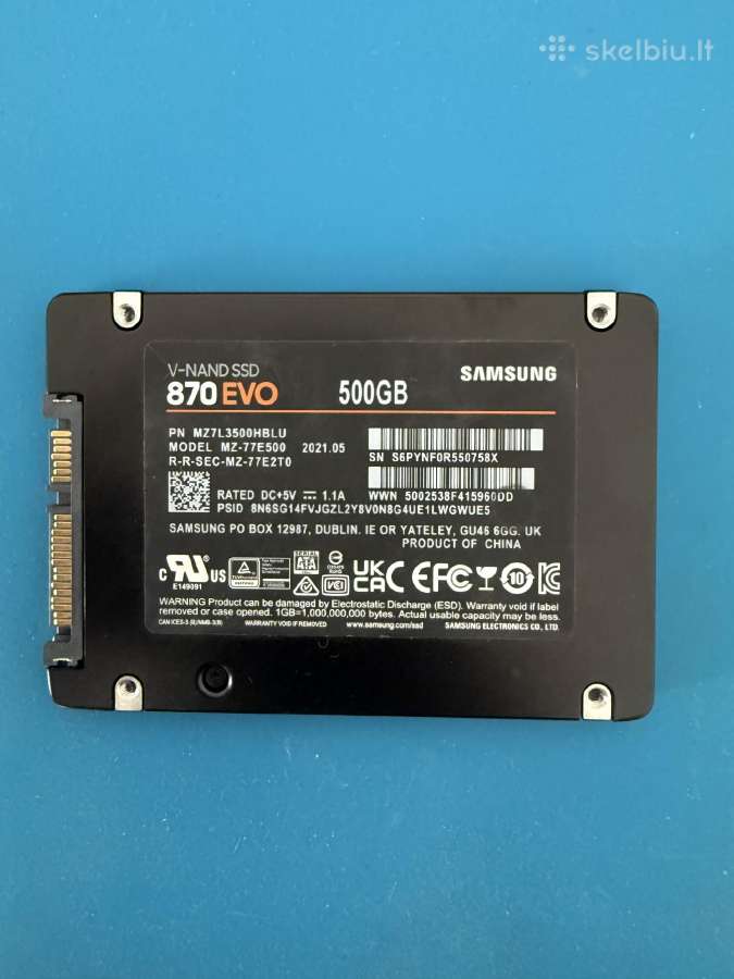 Naudoti Sata SSD diskai 480 GB–1 TB, įvairūs model - nuotraukos Nr. 6