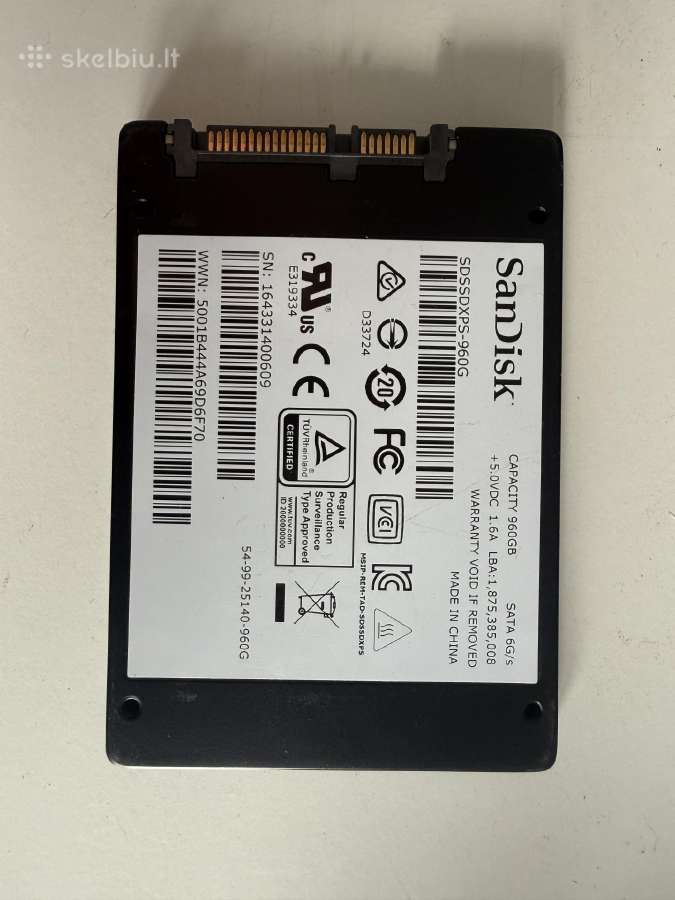 Naudoti Sata SSD diskai 480 GB–1 TB, įvairūs model - nuotraukos Nr. 7