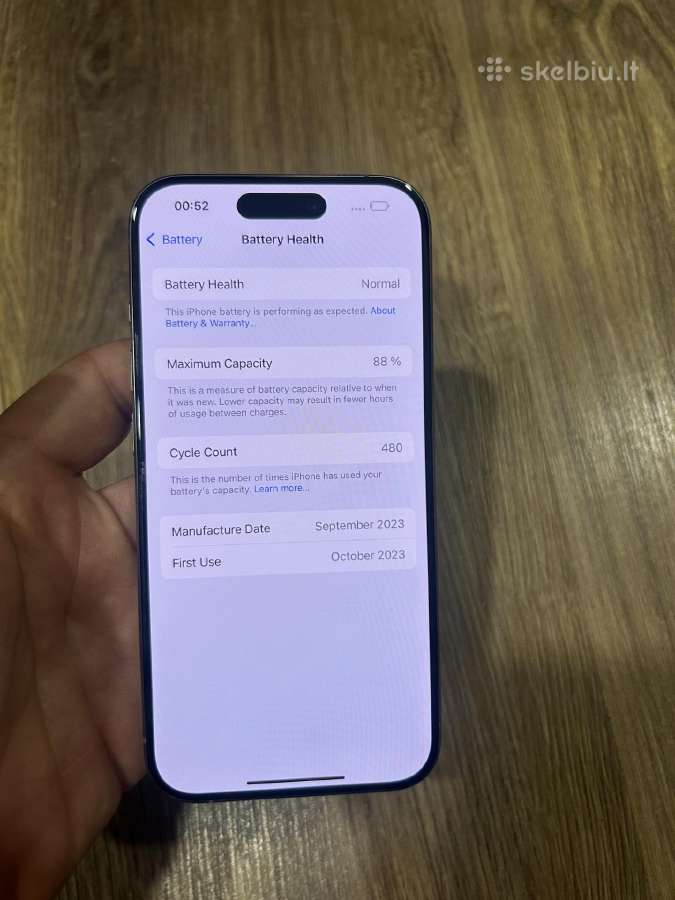 iPhone 15 pro 128gb tvarkingas - nuotraukos Nr. 4