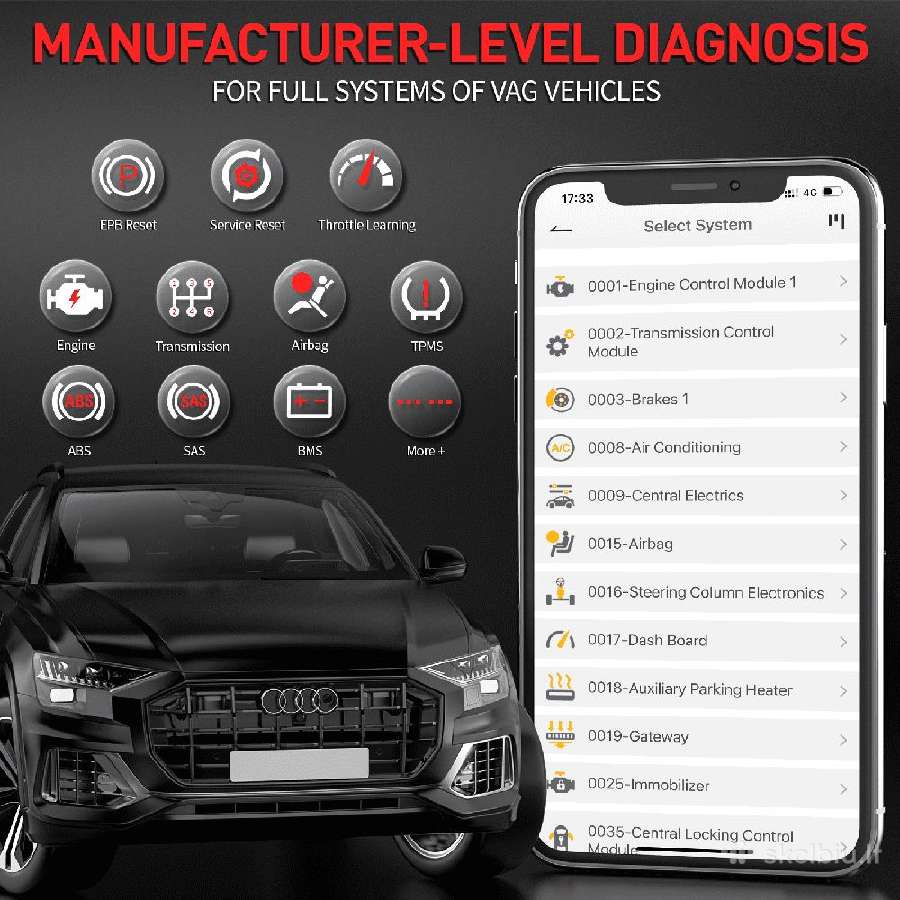 Ancel Bd500 Diagnostikos įrenginys (Vag grupė) - nuotraukos Nr. 2