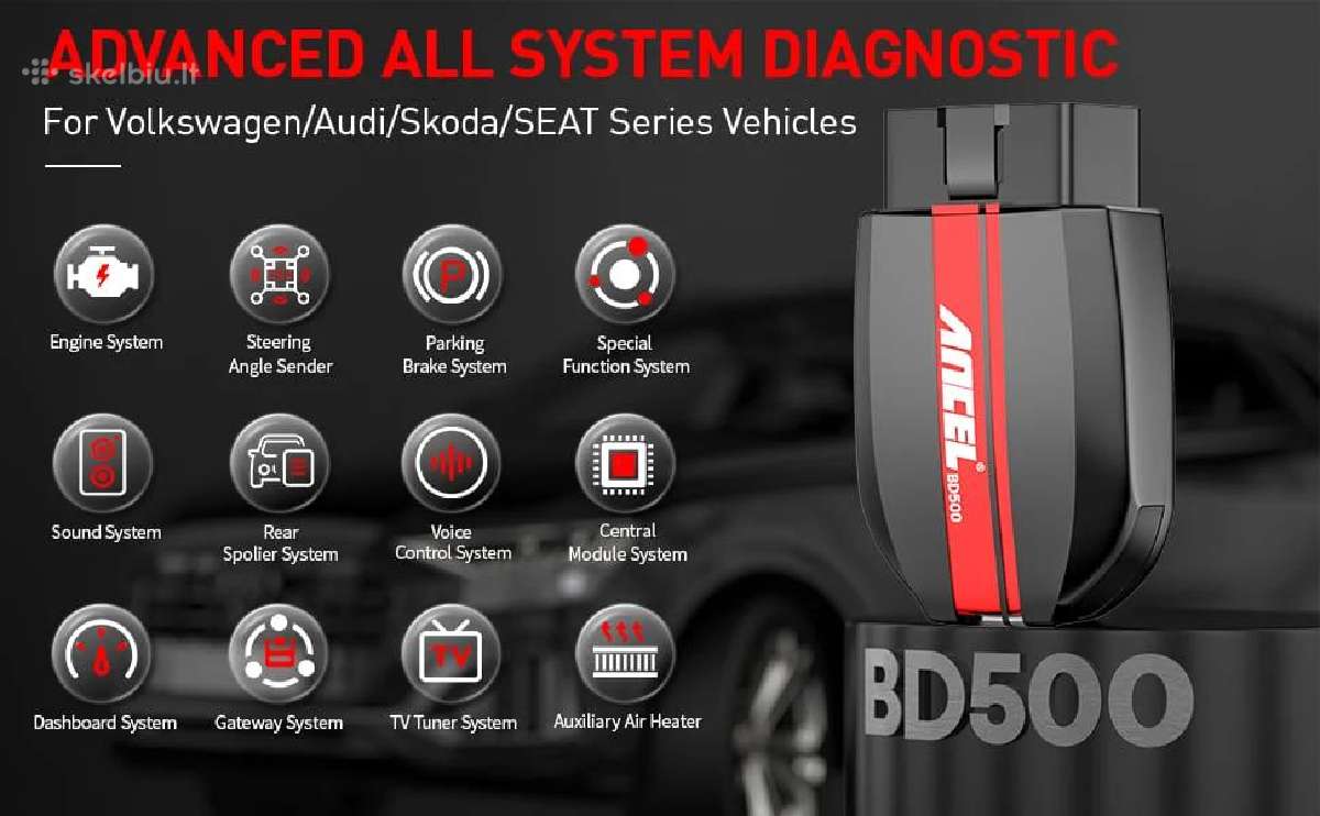 Ancel Bd500 Diagnostikos įrenginys (Vag grupė) - nuotraukos Nr. 3
